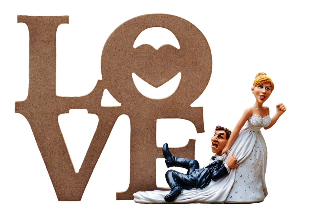 grind to the altar, bride, groom, force, panic, figure, bride and groom, together, married, connection, connectedness, wedding, marriage, love, before, to marry, married couple, deco, decoration, isolated, exemption, cutting out, cut out, cropping