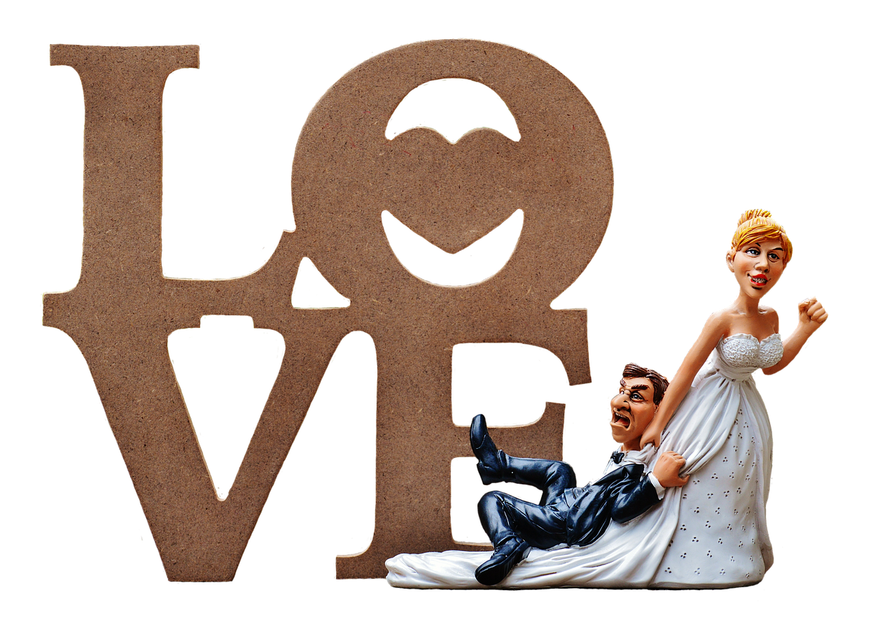 grind to the altar, bride, groom, force, panic, figure, bride and groom, together, married, connection, connectedness, wedding, marriage, love, before, to marry, married couple, deco, decoration, isolated, exemption, cutting out, cut out, cropping